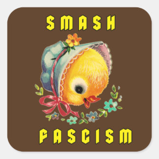 Sticker Carré Cute Retro Chick - Fascisme Smash
