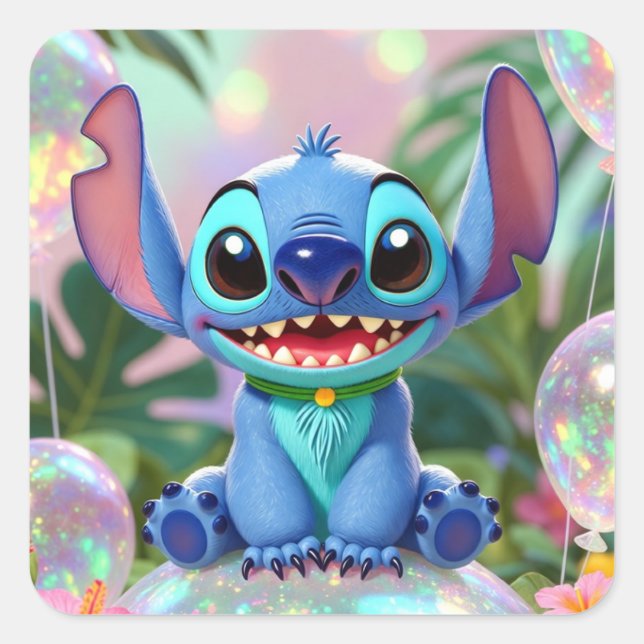 STICKER CARRÉ CUTE STITCH  (Devant)
