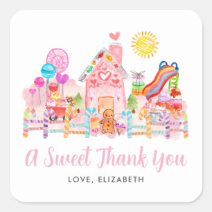 Sticker Carré Cute Sweet Celebration Candyland Anniversaire de e