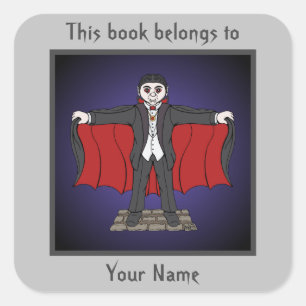 Sticker Carré Cute Vampire/Plaque d'accueil Dracula