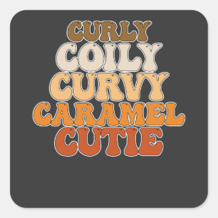 Sticker Carré Cutie Caramel Curly Curly