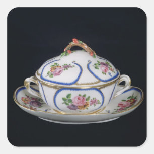 Sticker Carré Cuvette de Sevres et plat, 1764