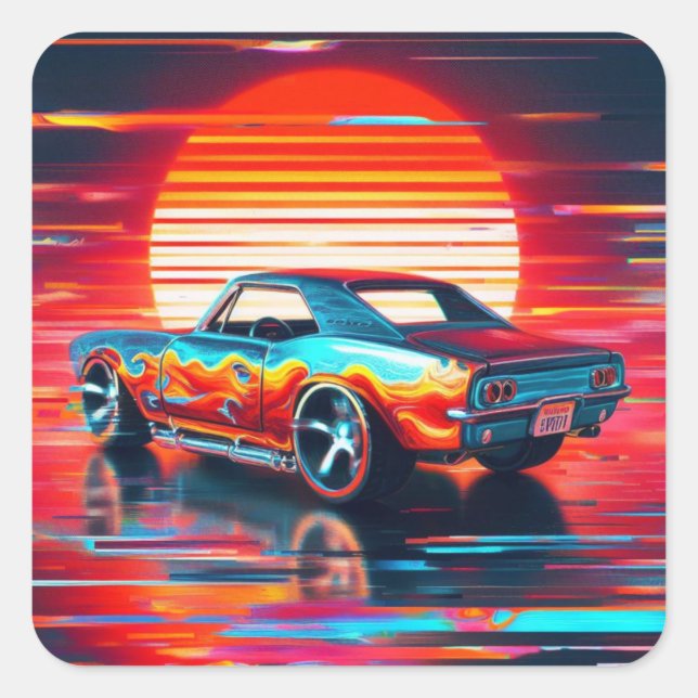 Sticker Carré Cyber croisière (Devant)