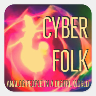 Sticker Carré Cyber Folk