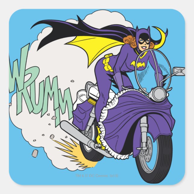 Sticker Carré Cycle Batgirl (Devant)