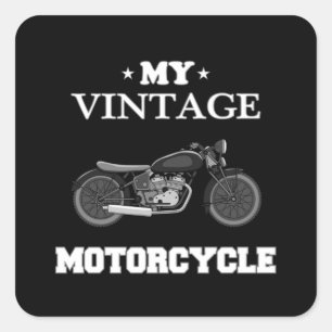 Sticker Carré Cycle Biker Bike Funny Vintage Venin Idea