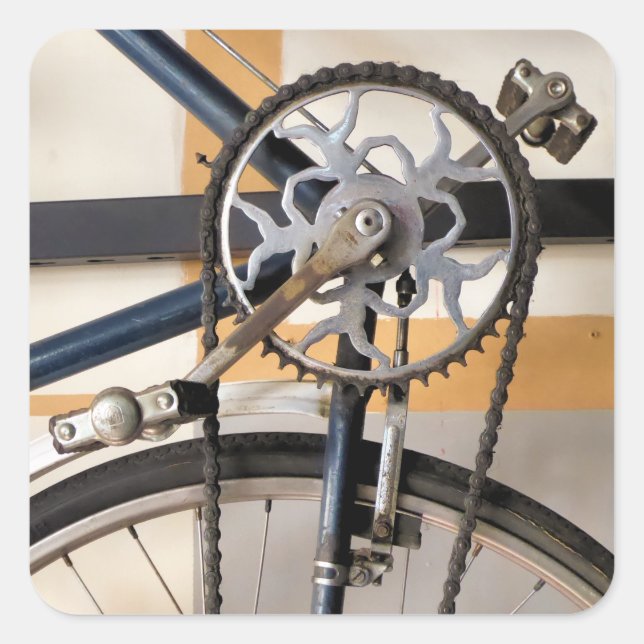 Sticker Carré CYCLE vintage (Devant)