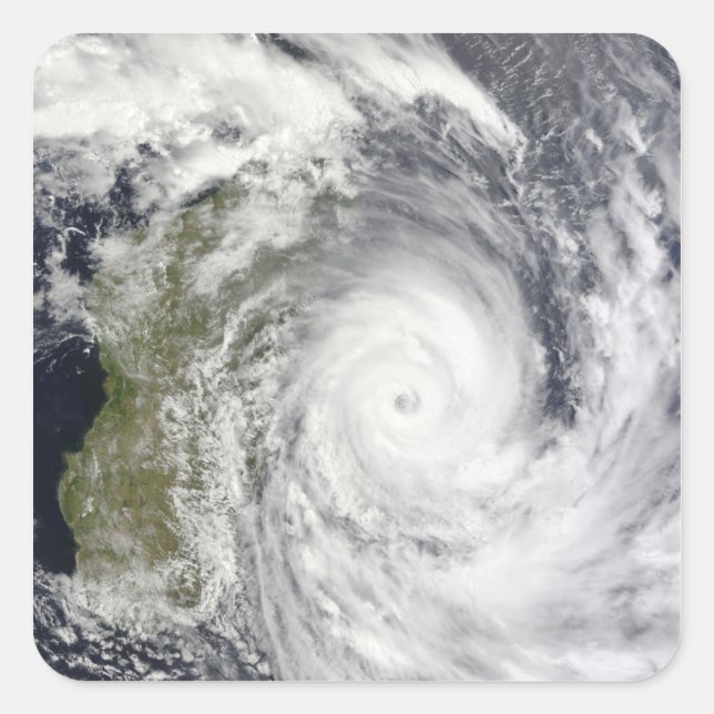 Sticker Carré Cyclone tropical Gael au large de Madagascar 2 (Devant)