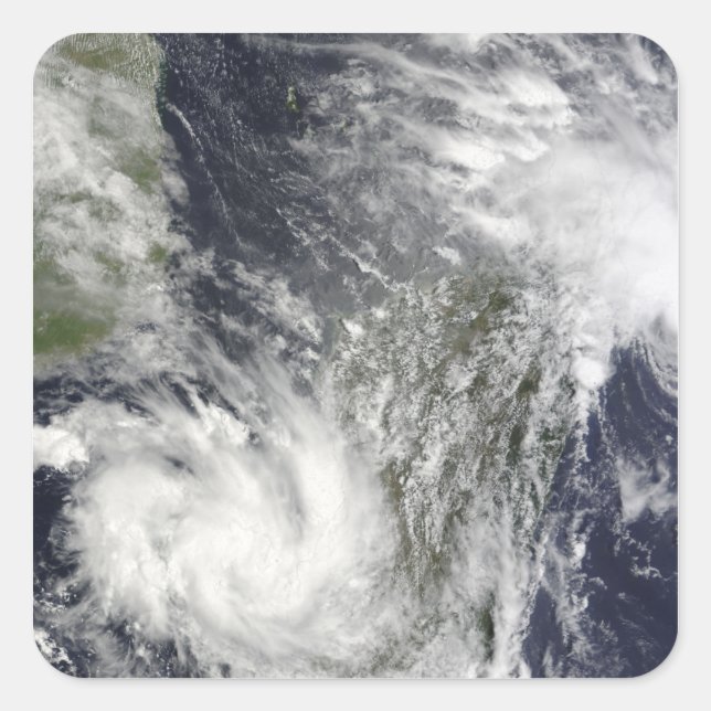 Sticker Carré Cyclones tropicaux Eric et Fanele (Devant)