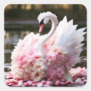 Sticker Carré Cygne de Fairytale