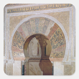 Sticker Carré d4 : La Mezquita : Entrée au Mihrab, c.786