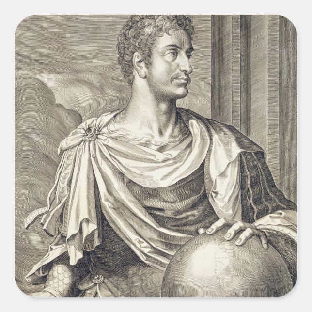 Sticker Carré D. Octavius Augustus (63 BC - 14 AD) Empereur de R (Devant)