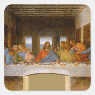 Sticker Carré Da Vinci Dernier Supper Fine Art Classic