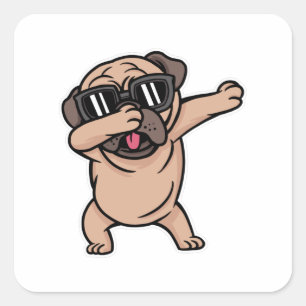 Sticker Carré Dabbing Carlin Chien