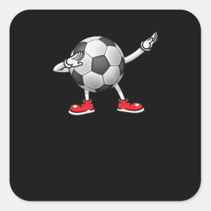 Sticker Carré Dabbing Soccer Ball Teids Boys Dab Dance