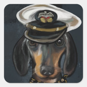 Sticker Carré Dachshund