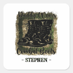 Sticker Carré Daddy Porte des bottes de combat - inspirées par l