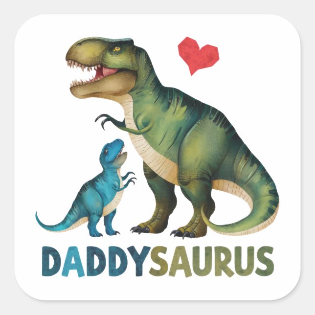 Sticker Carré Daddysaurus (Devant)