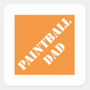 Sticker Carré Dadismes père drôle Paintball papa
