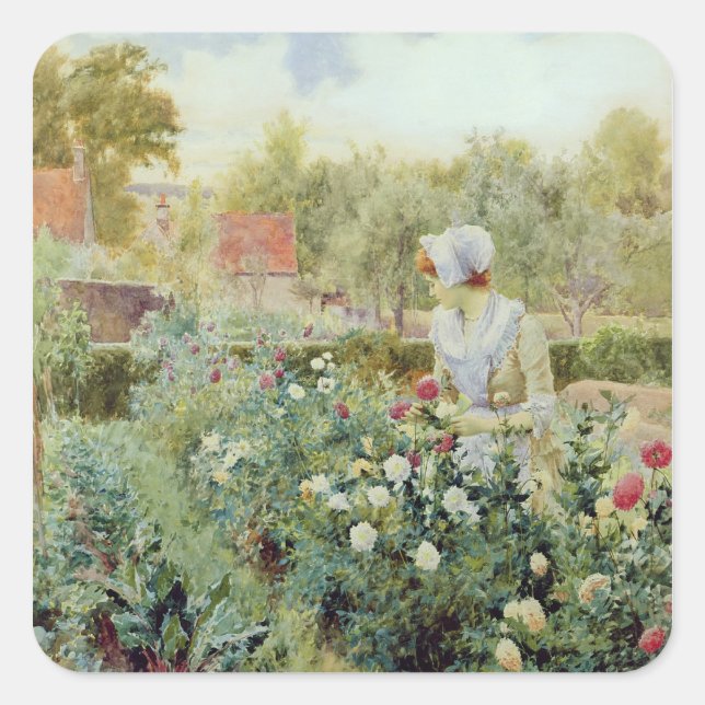 Sticker Carré Dahlias, 1896 (Devant)
