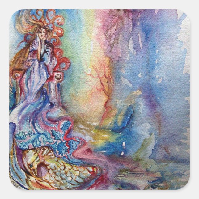 STICKER CARRÉ DAME DU LAC (Devant)