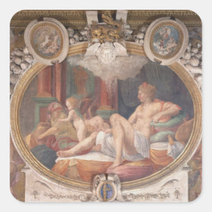 Sticker Carré Danae recevant la douche d'or