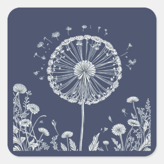Sticker Carré Dandelion