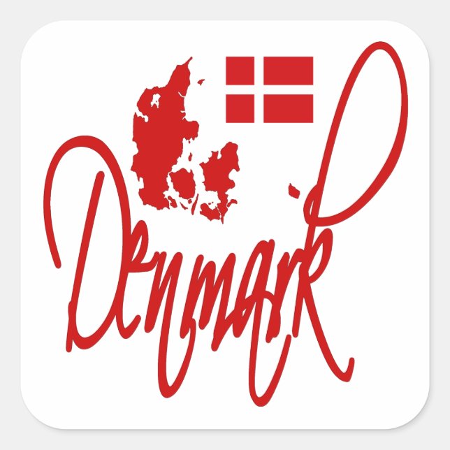 Sticker Carré Danemark (Devant)