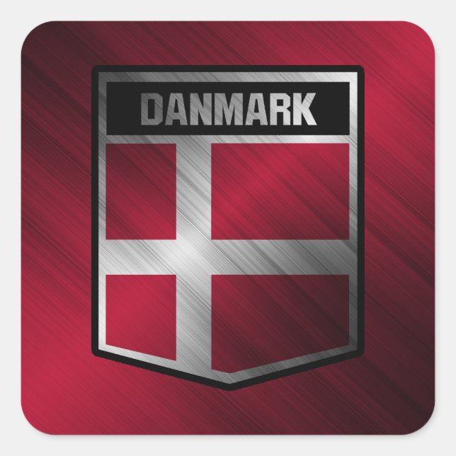 Sticker Carré Danemark (Devant)