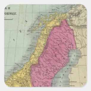 Sticker Carré Danemark Suède et Norvège