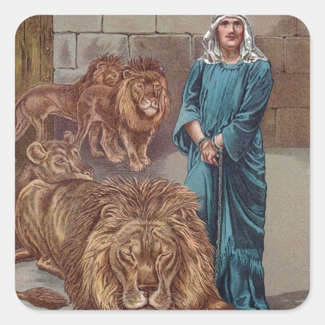 Sticker Carré Daniel Lions Den (Devant)
