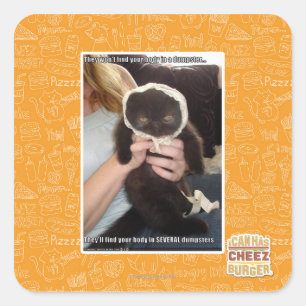 Sticker Carré Dans des plusieurs décharges