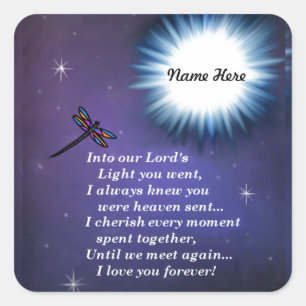 Sticker Carré Dans la libellule légère