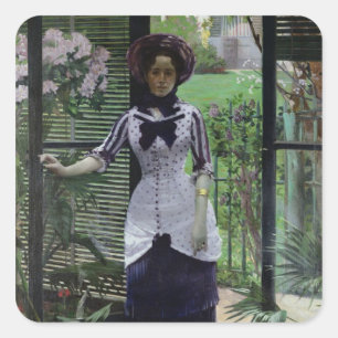 Sticker Carré Dans la serre, 1881