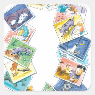 Sticker Carré Dans la vie d'un chien