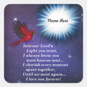 Sticker Carré Dans le cardinal léger