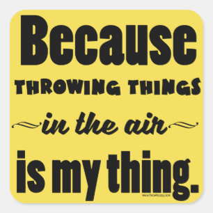 Sticker Carré Dans le tir d'Air mis cadeau de marteau de javelot