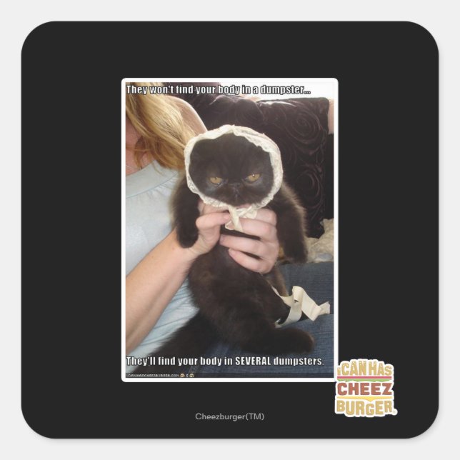 Sticker Carré Dans plusieurs dépôts (Devant)