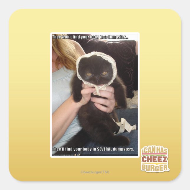 Sticker Carré Dans plusieurs dépôts (Devant)