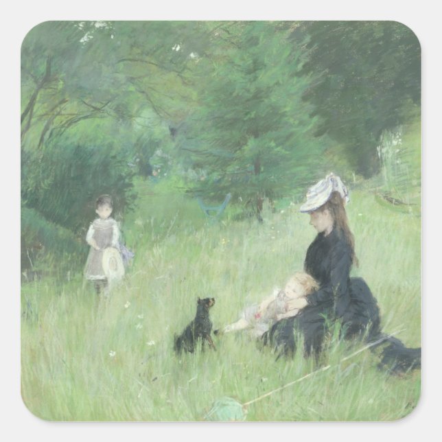 Sticker Carré Dans un parc, vers 1874 (Devant)