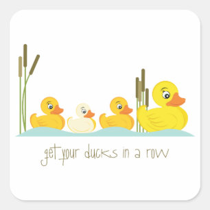 Sticker Carré Dans une ligne