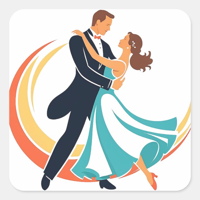 Sticker Carré Danse (Devant)
