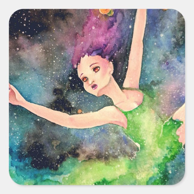 Sticker Carré Danse Avec l'Univers (Devant)