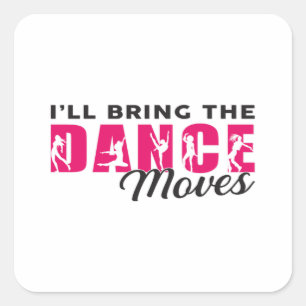 Sticker Carré Danse Ballerina Danse Queen Dancer Idée cadeau