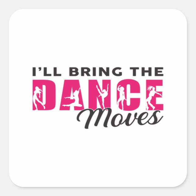 Sticker Carré Danse Ballerina Danse Queen Dancer Idée cadeau (Devant)
