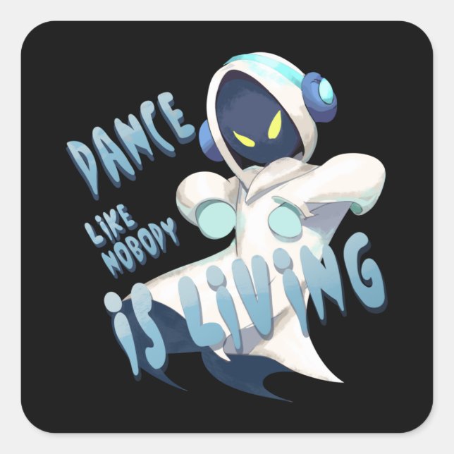 Sticker Carré Danse comme personne ne vit (Devant)