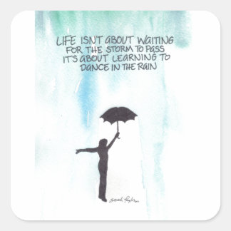 Sticker Carré Danse Dans La Pluie