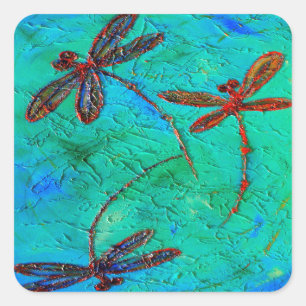 Sticker Carré Danse Dragonfly