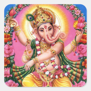Sticker Carré Danse Lord Ganesha