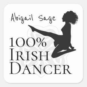 Sticker Carré Danse Soft Shoe 100% Irlandaise personnalisée